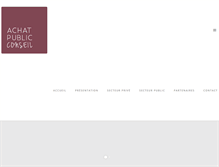 Tablet Screenshot of achat-public-conseil.com